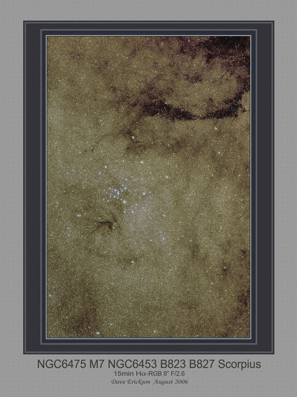 NGC6475(M7) NGC6453 B823 B827